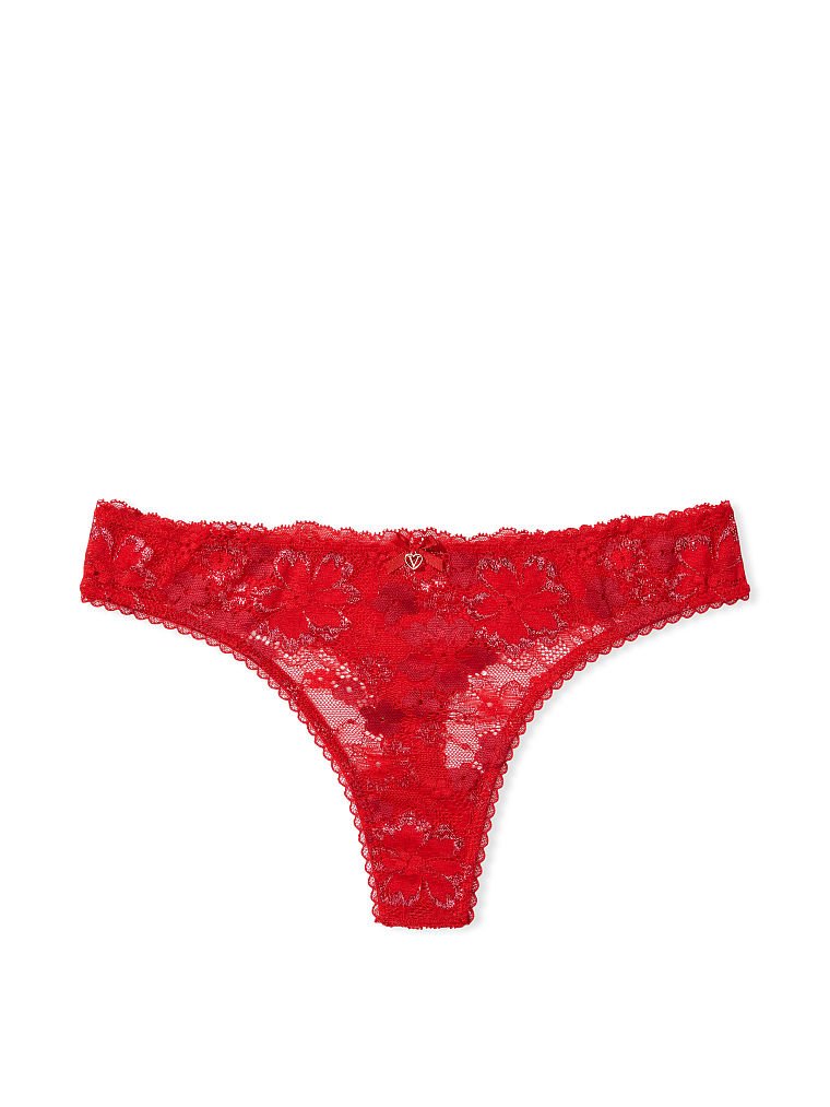Shimmer Lace & Micro Thong Panty