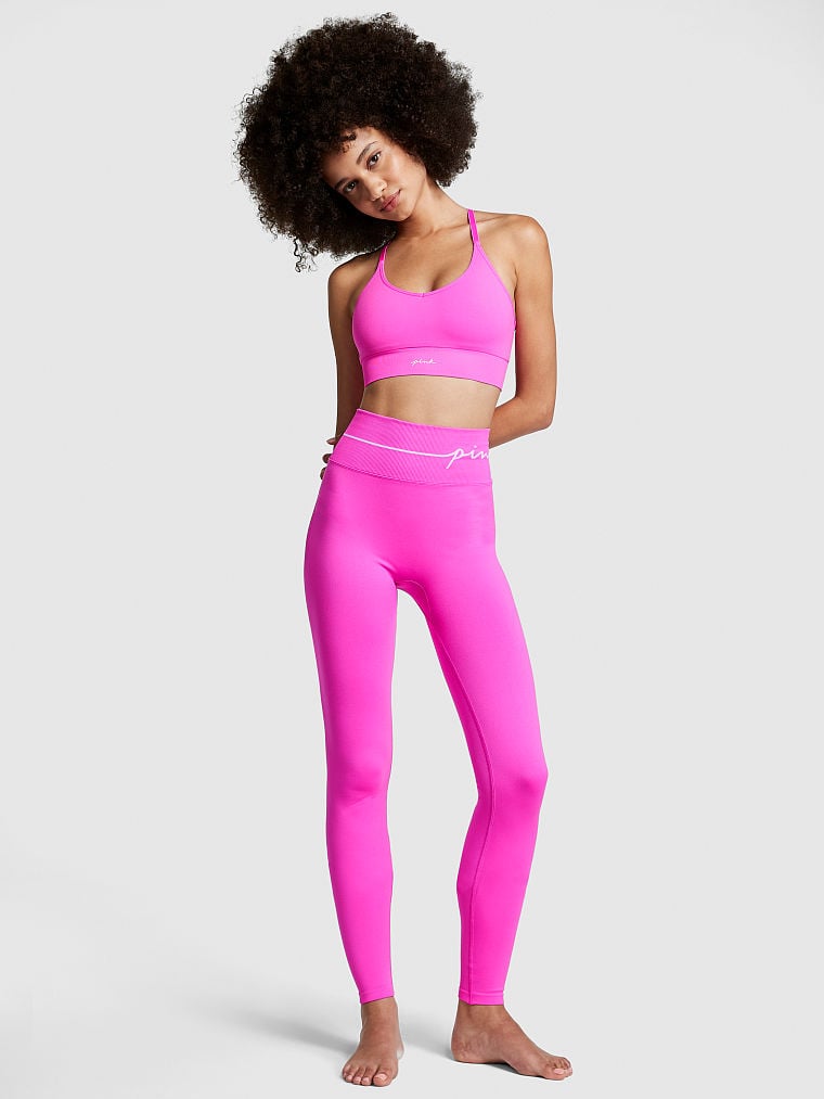 Buy Pink Seamless High Waist Leggings Online in Kuwait City