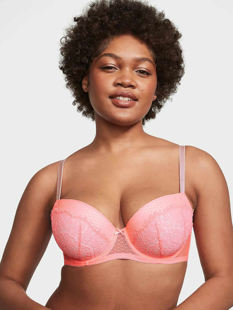 Lightly Lined Lace-Cup Demi Bra