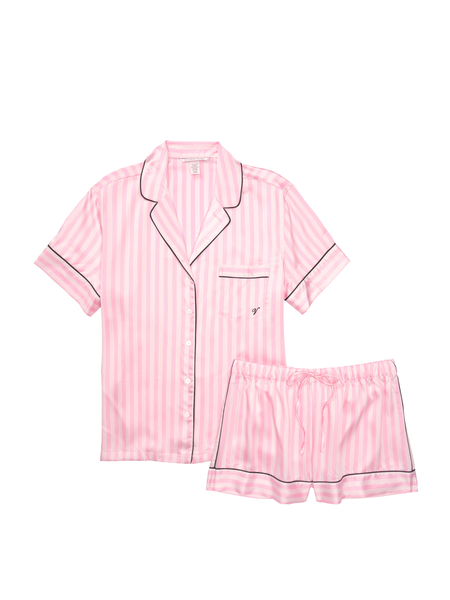 Victoria secret silk striped pajamas hotsell