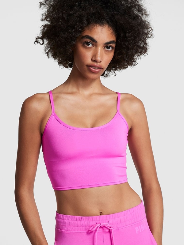 Buy Pink Ultimate Lightly Lined Strappy-Back Sports Bra Online in